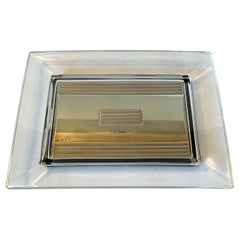 Pierre Cardin Vide Poche o Bandeja para Cambios Rectangular de Cristal de Ley