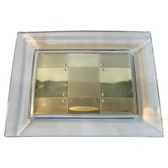 Pierre Cardin Vide Poche o Bandeja para Cambios Rectangular de Cristal de Ley
