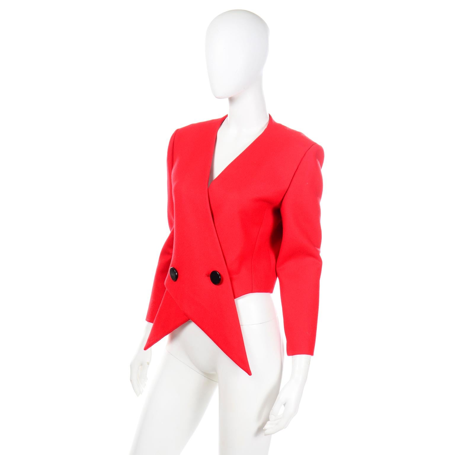 Women's Pierre Cardin Red Vintage Avant Garde Jacket