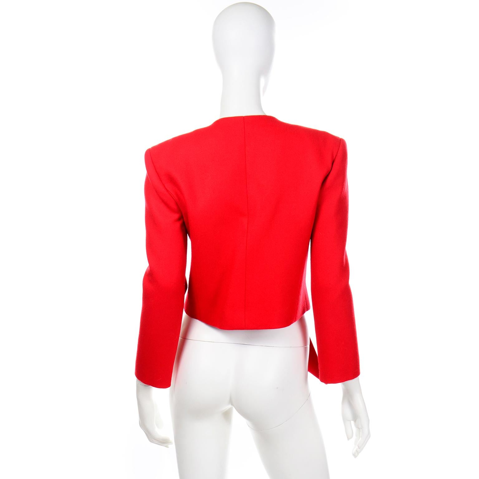 Pierre Cardin Red Vintage Avant Garde Jacket 1