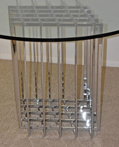 Pierre Cardin Sculptural Chrome Grid Table Base
