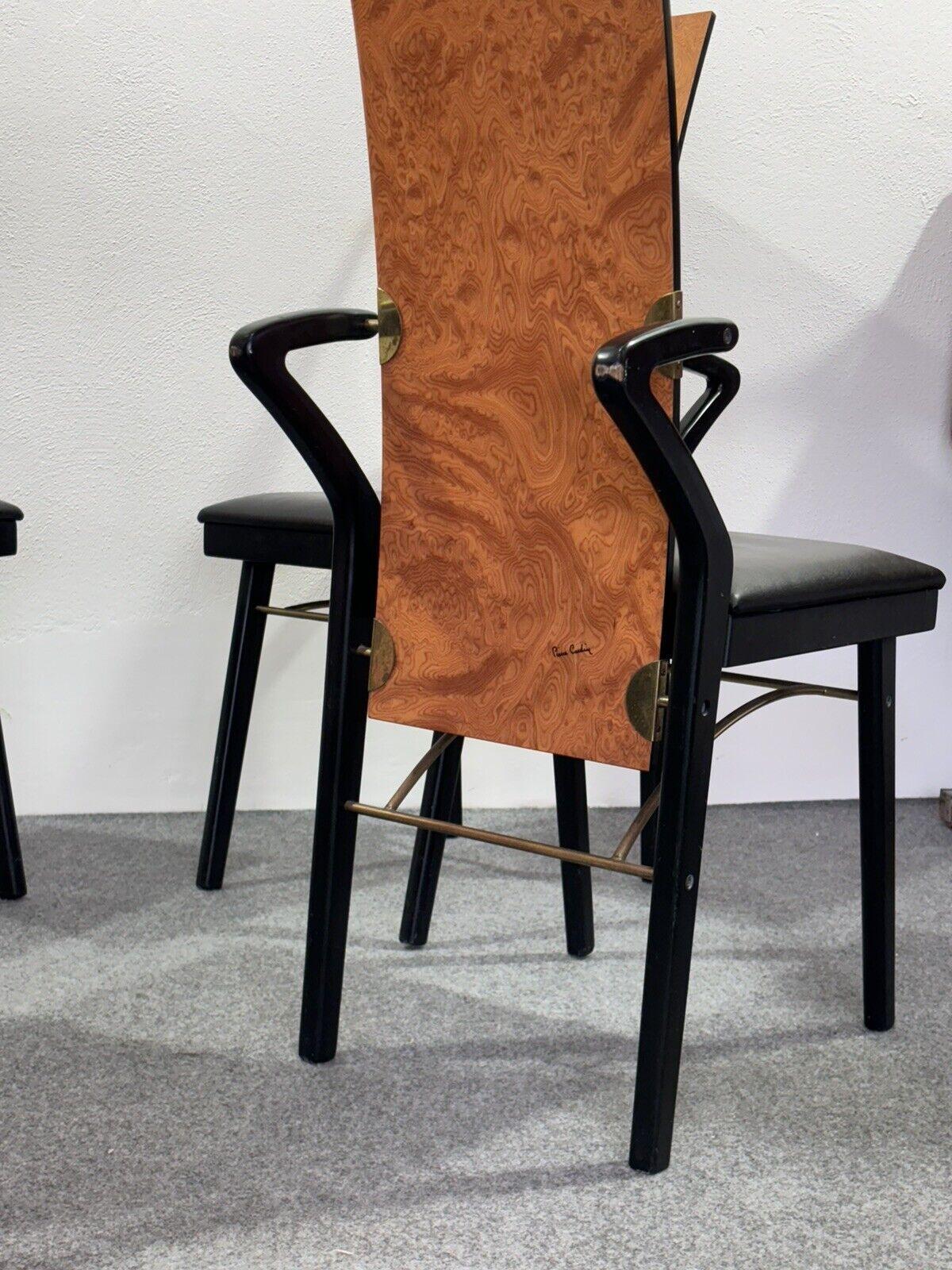 Four Post-Modern Italian Dining Chairs by Pierre Cardin, 1980s 1