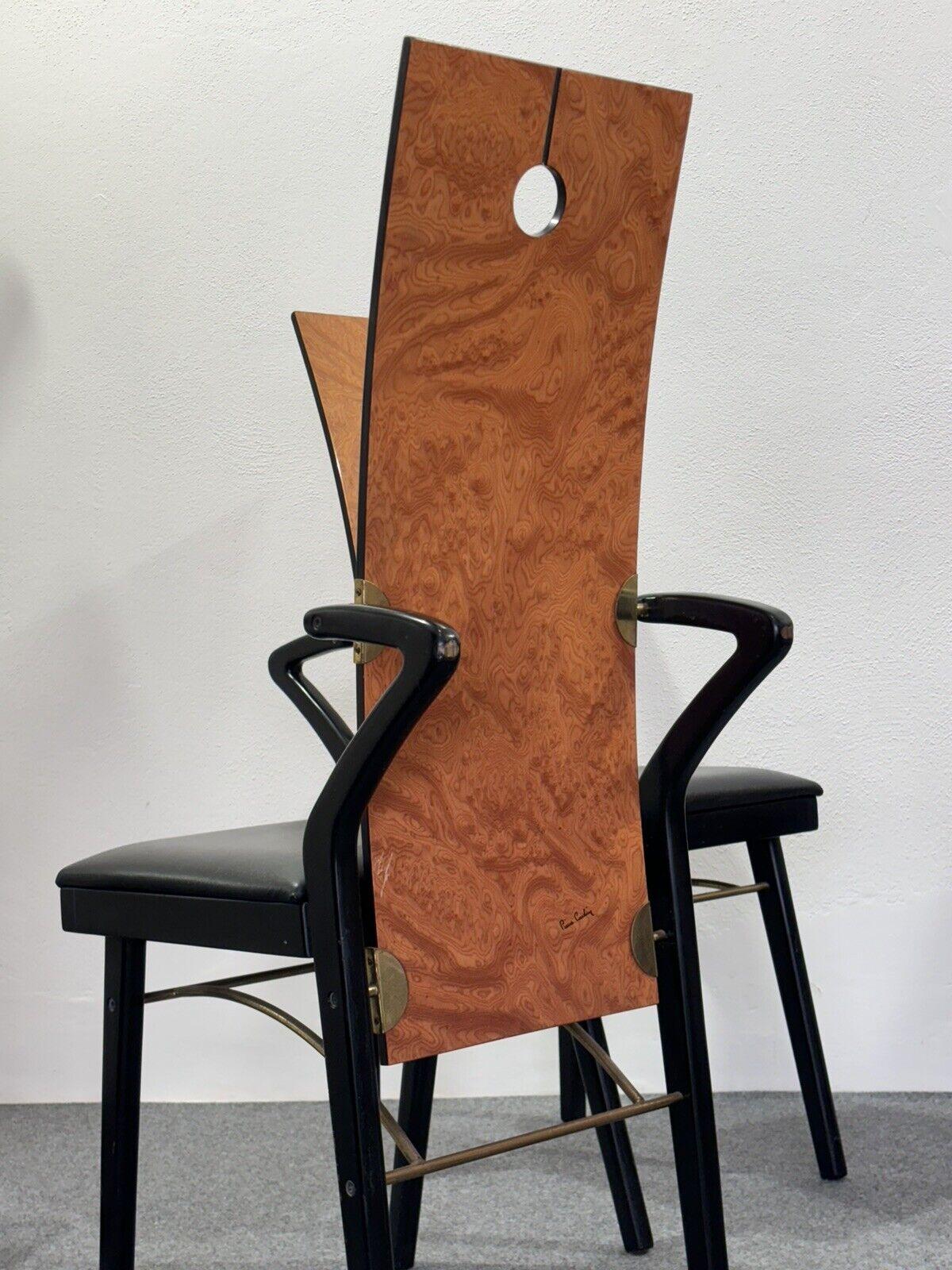 Four Post-Modern Italian Dining Chairs by Pierre Cardin, 1980s 2