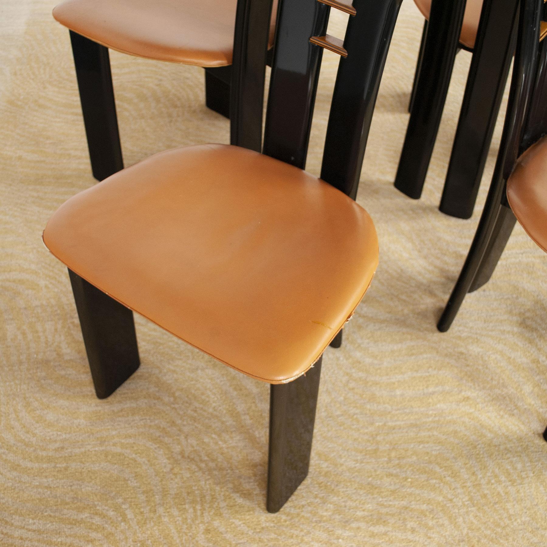 Pierre Cardin Set of Four Chairs Late Seventies For Sale 1
