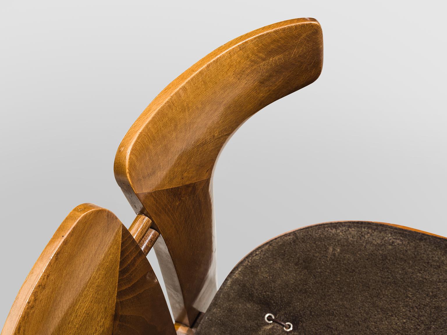 Pierre Cardin Set of Four Walnut Chairs 2