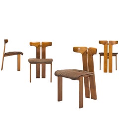 Retro Pierre Cardin Set of Four Walnut Chairs