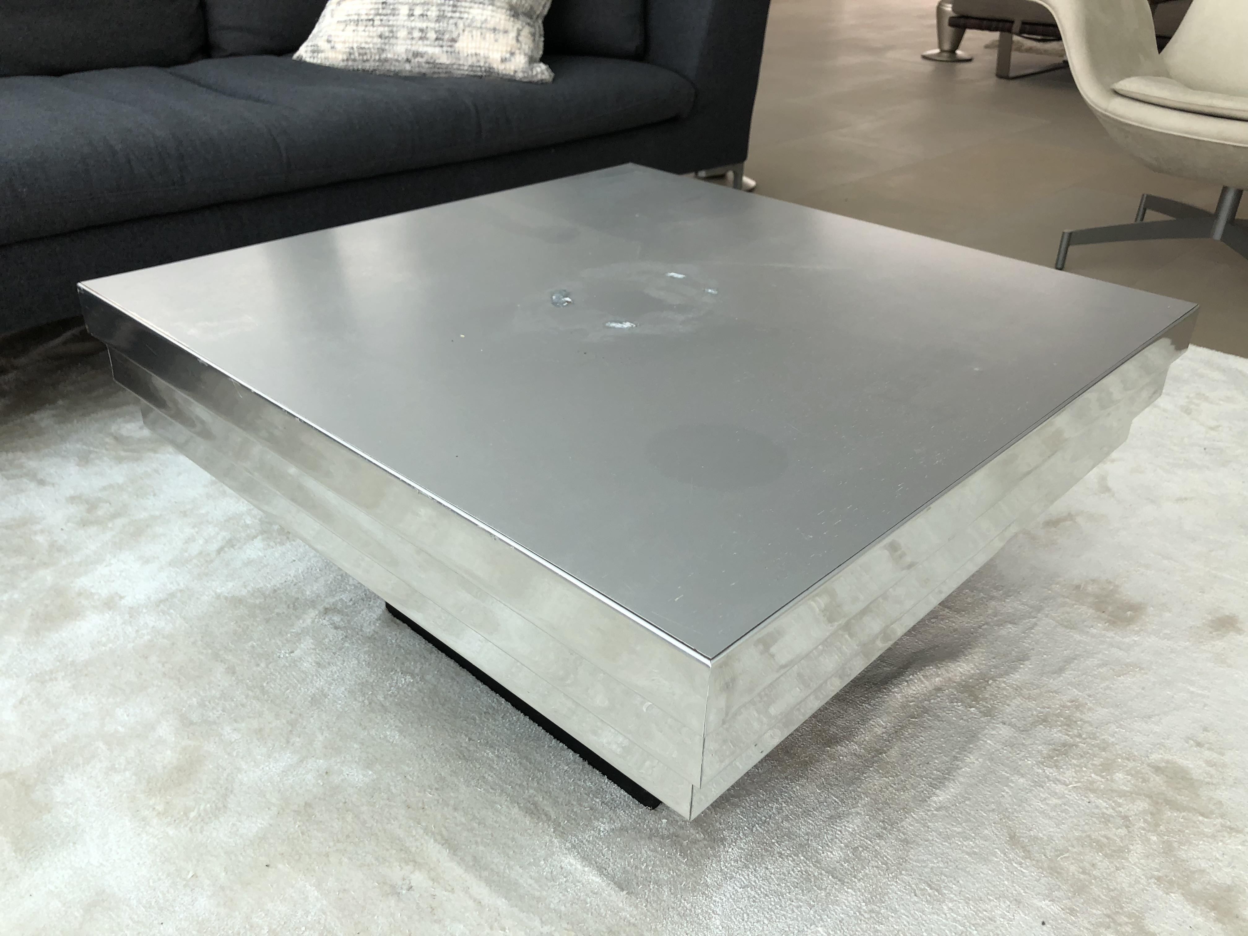 Pierre Cardin Side Table with a Graduated Aluminum Top 3