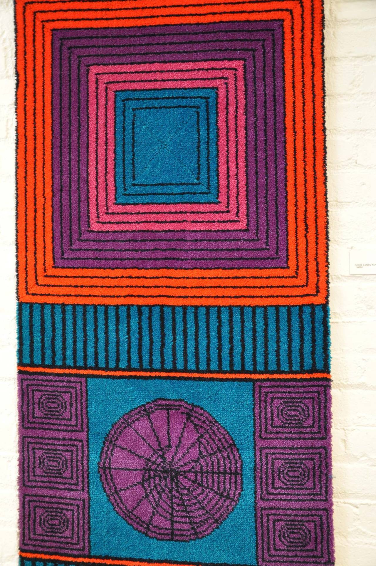 French Pierre Cardin, Signed Wool Tapestry