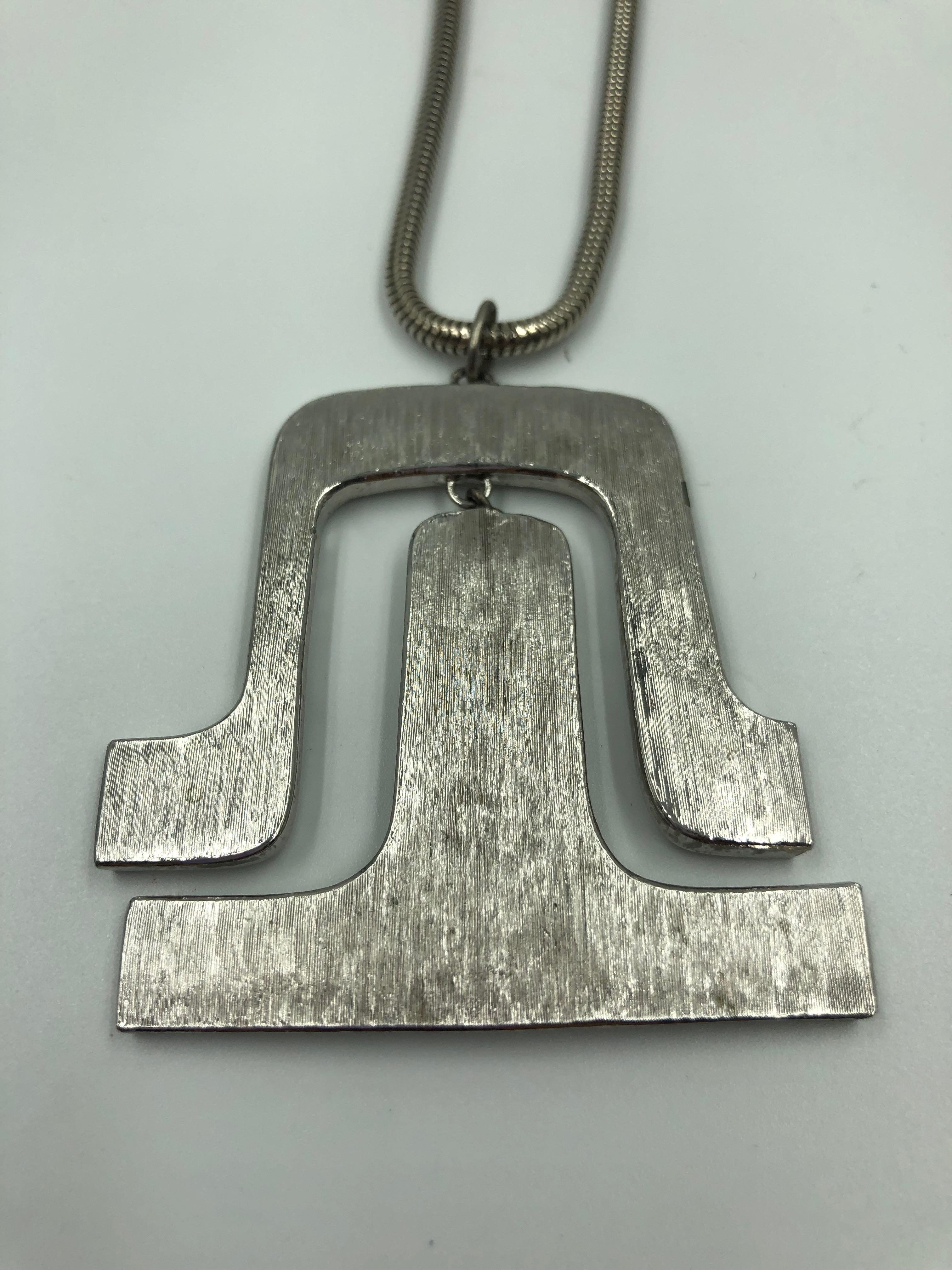 Women's Pierre Cardin Silver Metal Necklace For Sale