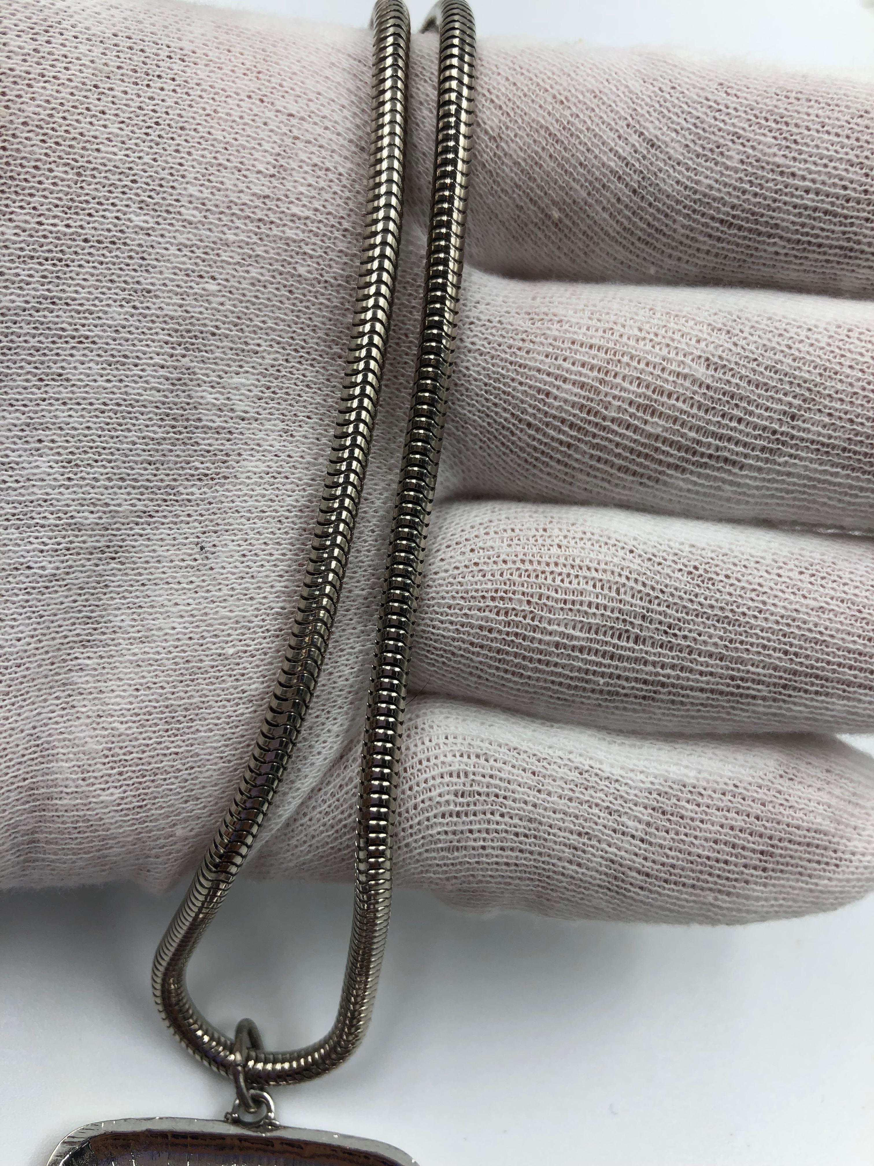 Pierre Cardin Silver Metal Necklace For Sale 1