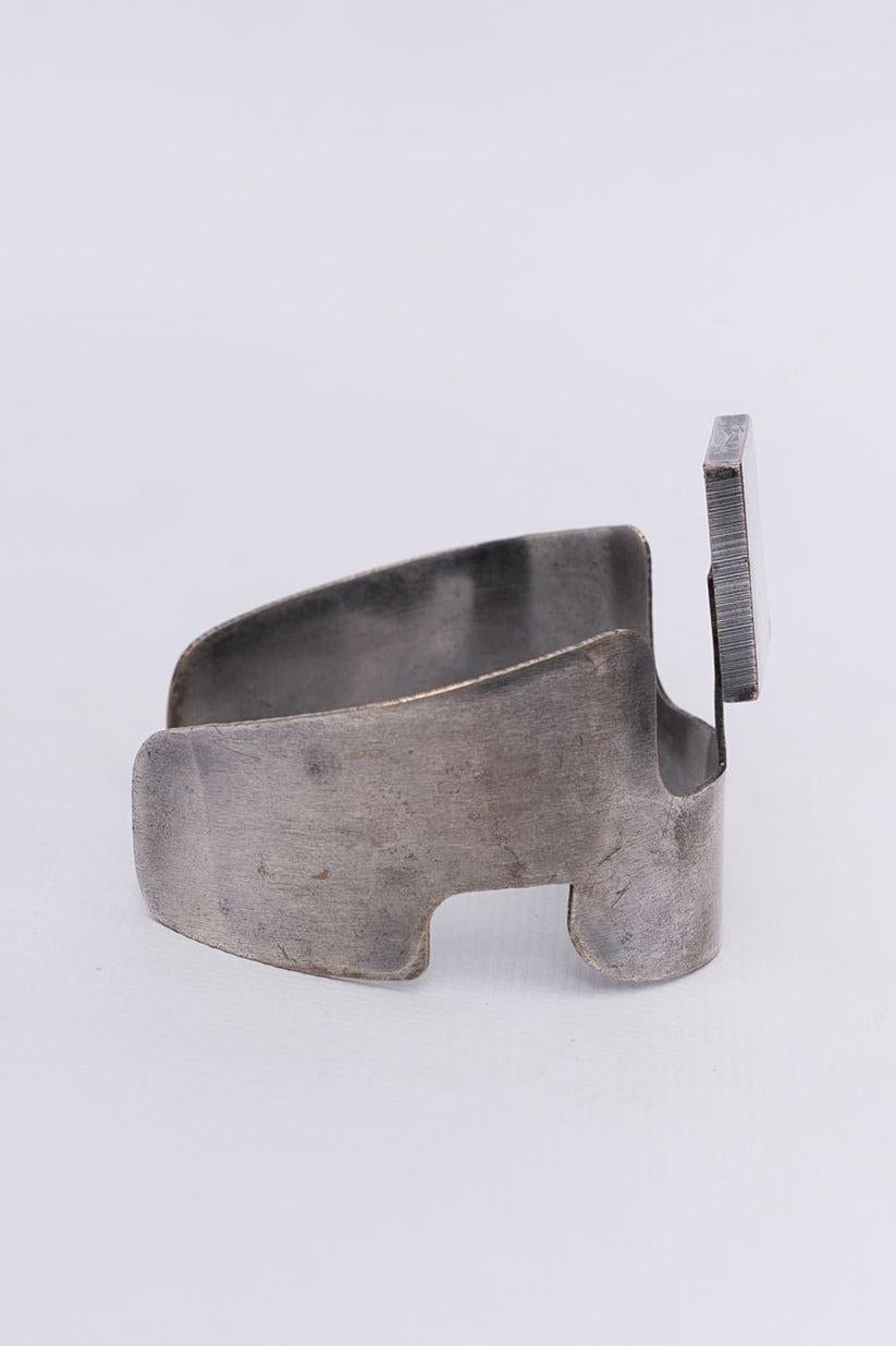 Women's Pierre Cardin Silver-Plated Bracelet in Geometric Shape For Sale