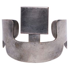 Pierre Cardin Bracelet géométrique en métal argenté