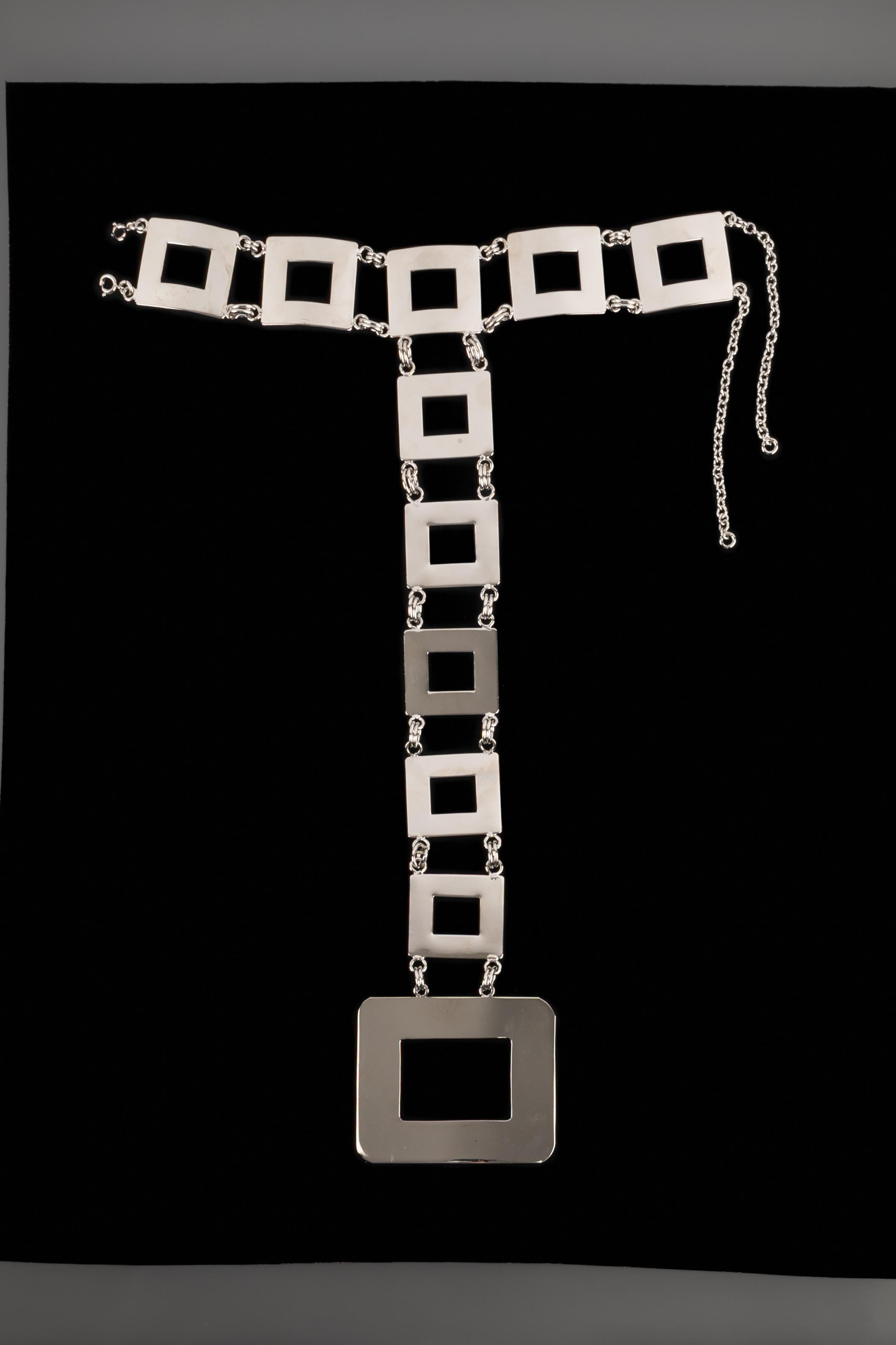 Pierre Cardin silvery necklace For Sale 1