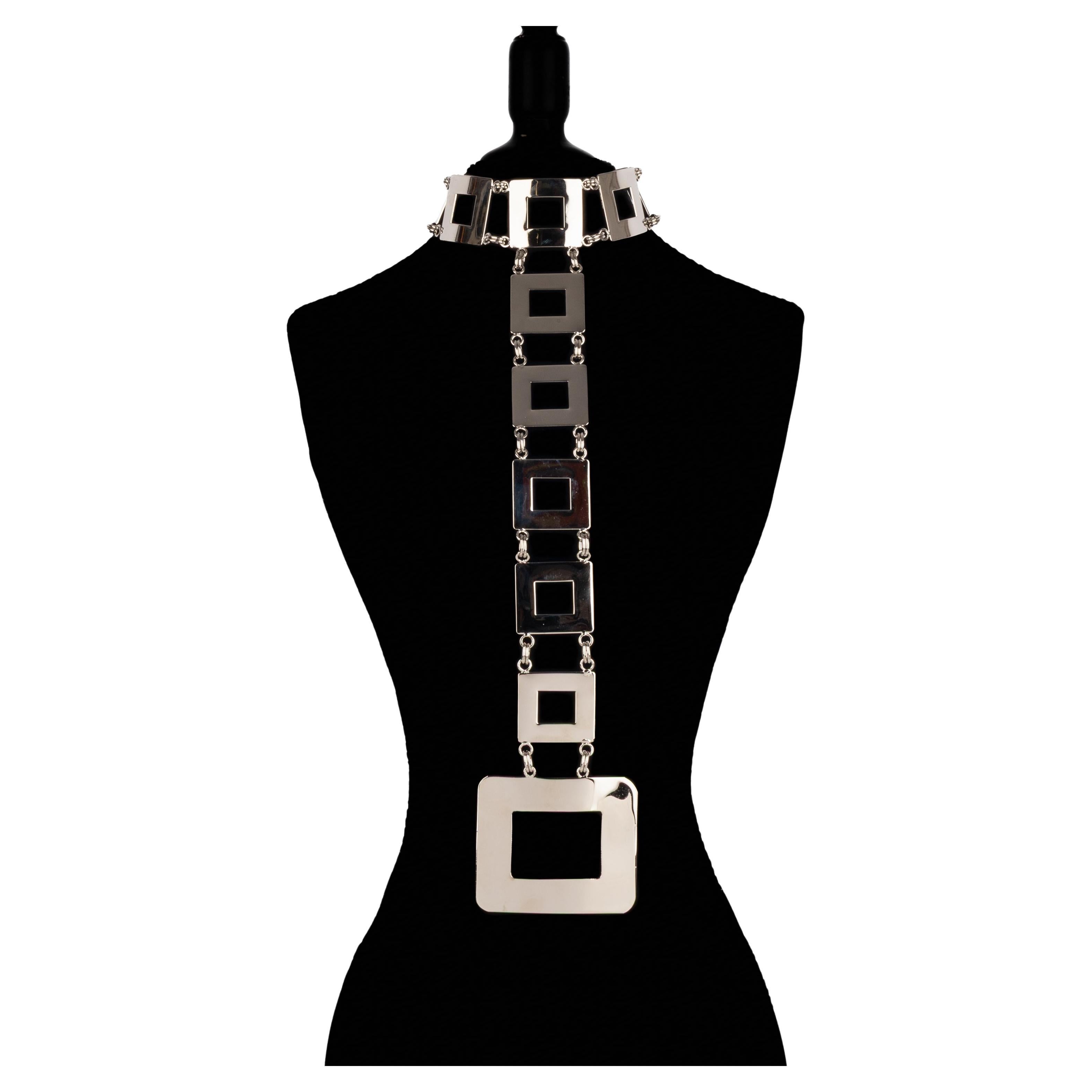 Pierre Cardin silvery necklace For Sale