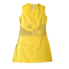 Pierre Cardin "Space Age" Yellow Jersey Dress - Circa 1968-1970