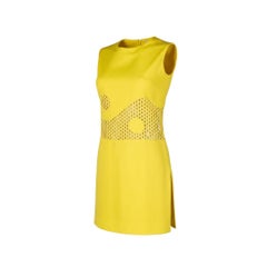 Pierre Cardin "Space Age" Yellow Jersey Dress - Circa 1968-1970