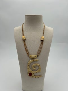 Pierre Cardin Statement Gold Toned Necklace