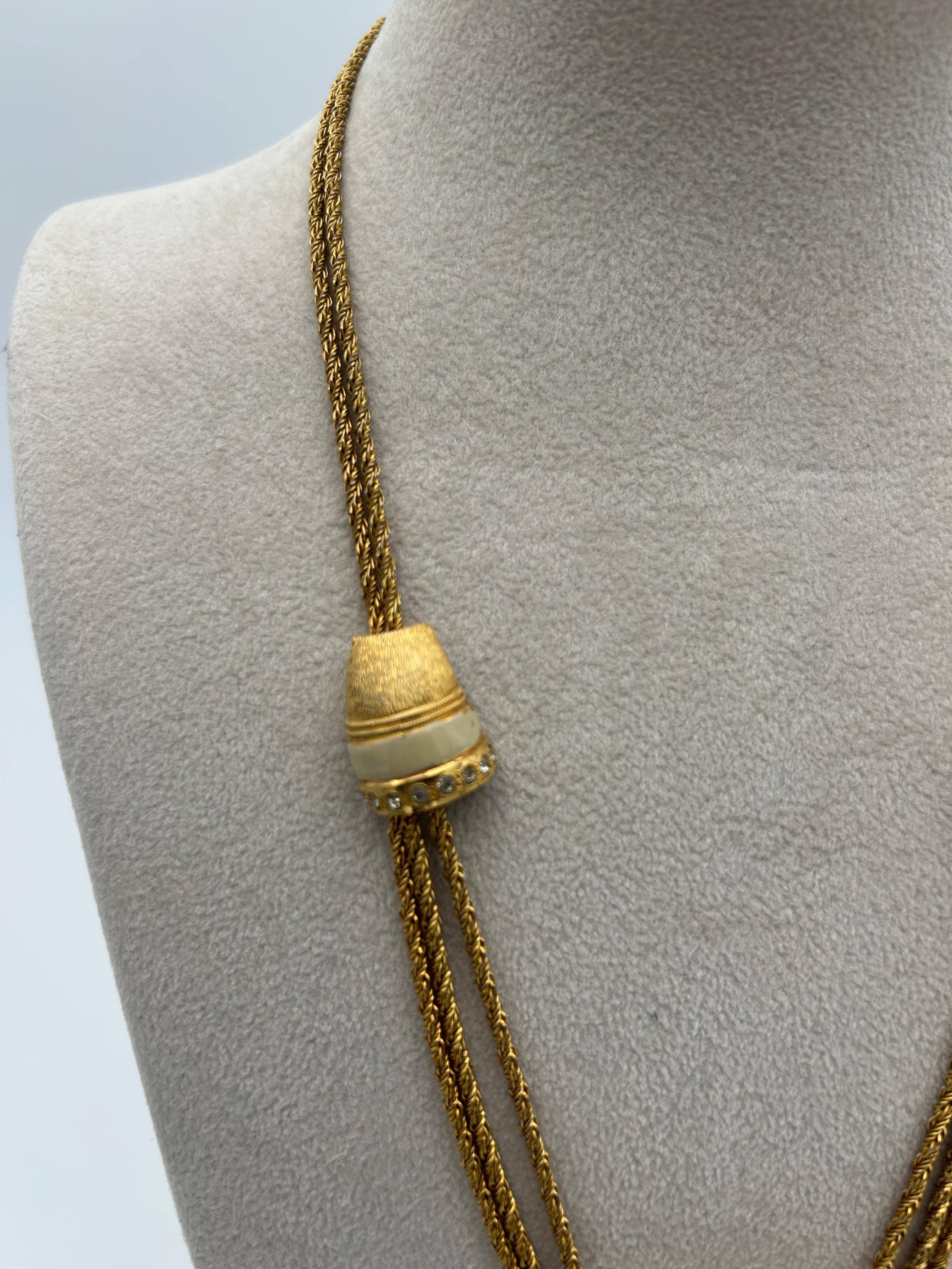 Pierre Cardin Statement Gold Toned Necklace im Angebot 1