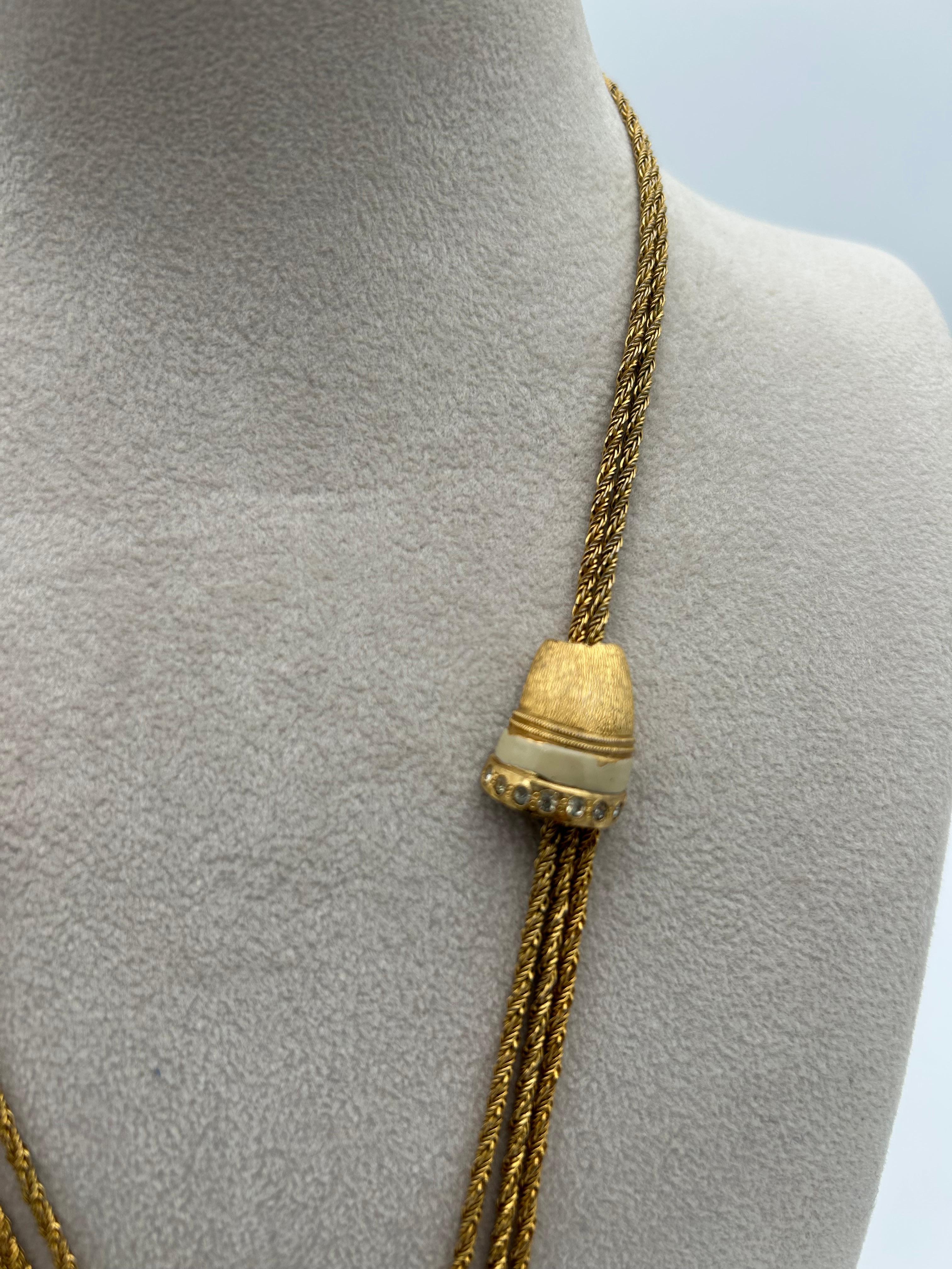 Pierre Cardin Statement Gold Toned Necklace im Angebot 2