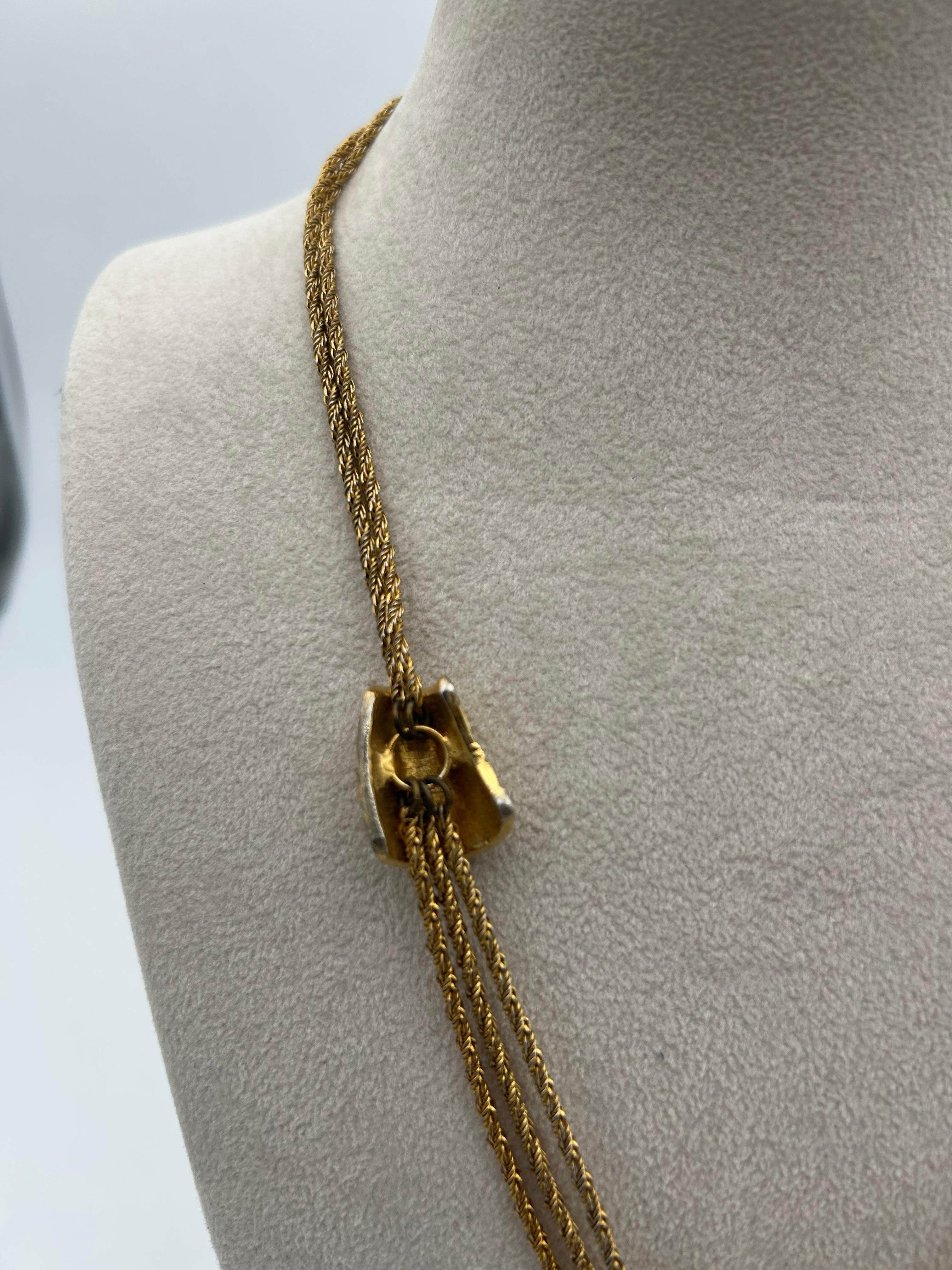 Pierre Cardin Statement Gold Toned Necklace im Angebot 4
