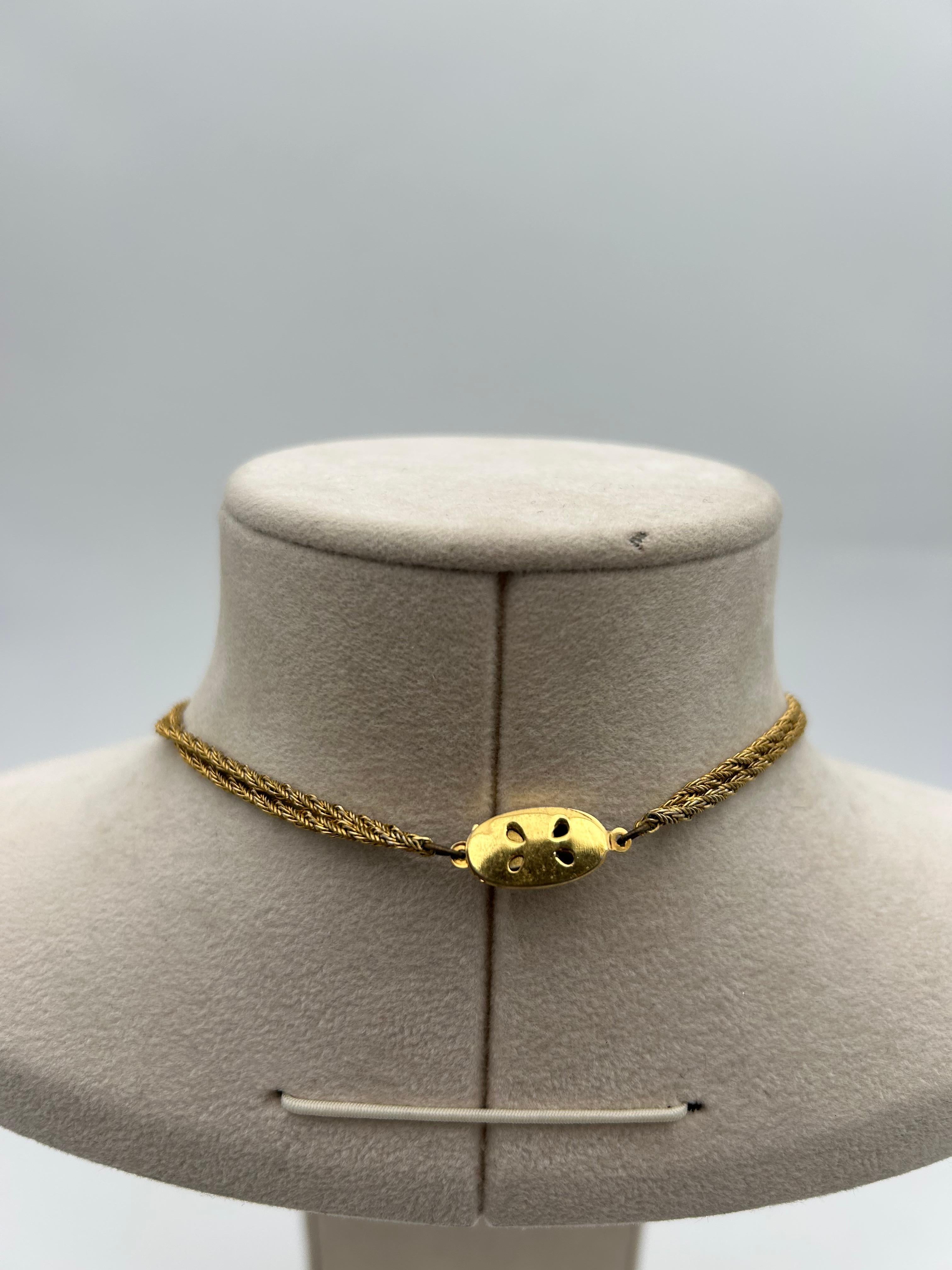 Pierre Cardin Statement Gold Toned Necklace im Angebot 5