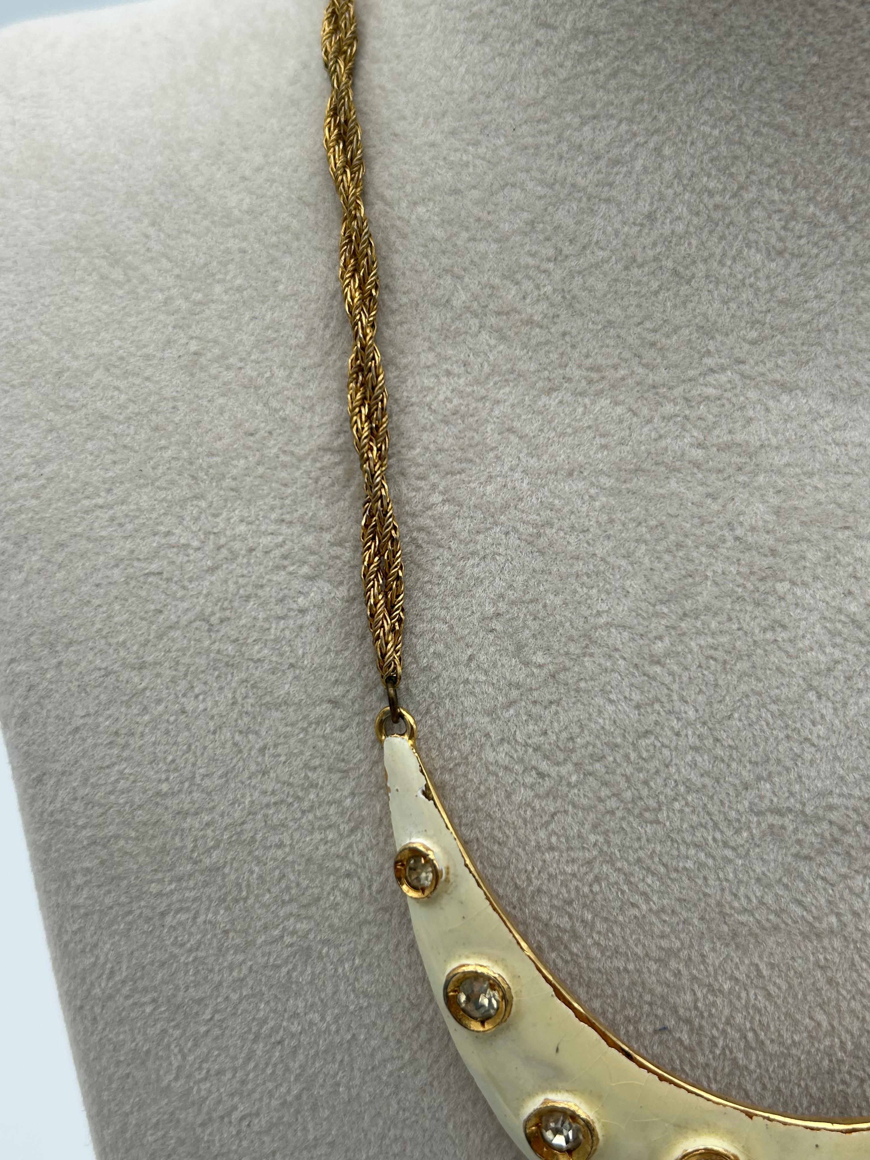 Pierre Cardin Statement Moon Necklace für Damen oder Herren im Angebot