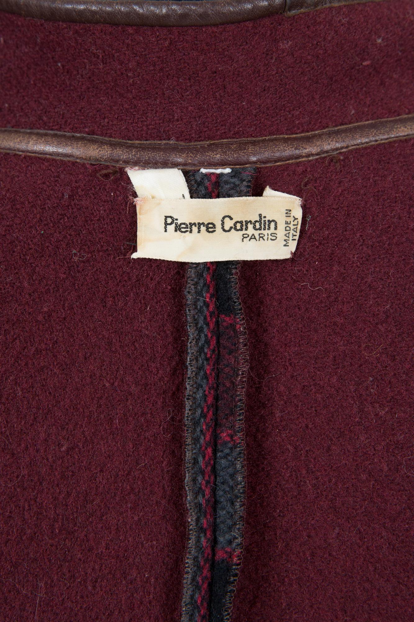 Pierre Cardin Stripy Wool Coat 1