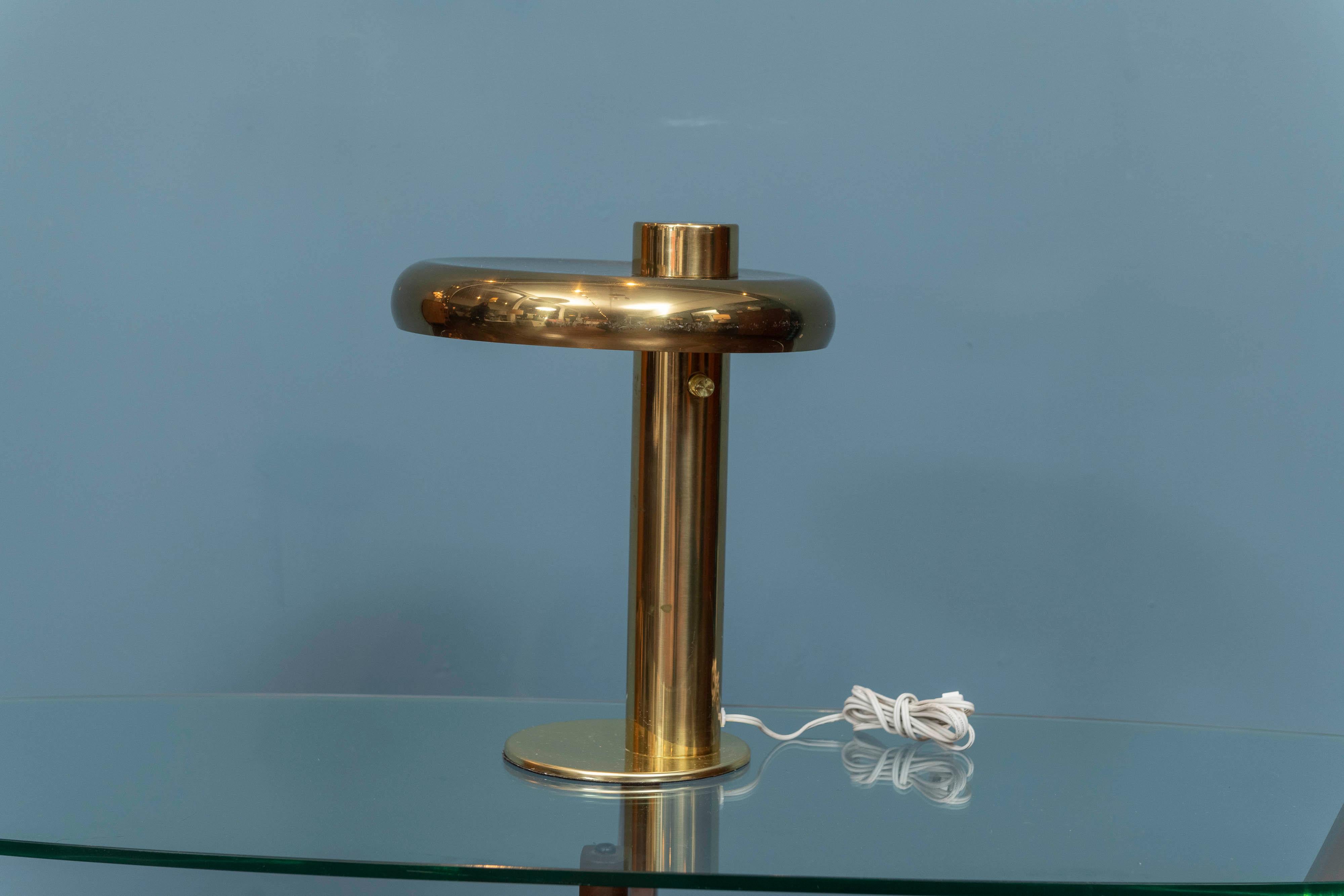 Mid-Century Modern Pierre Cardin Style Brass Table Lamp