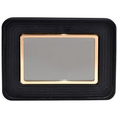 Pierre Cardin Style Mid-Century Modern Bronze & Resin Picture Frame Black & Gold