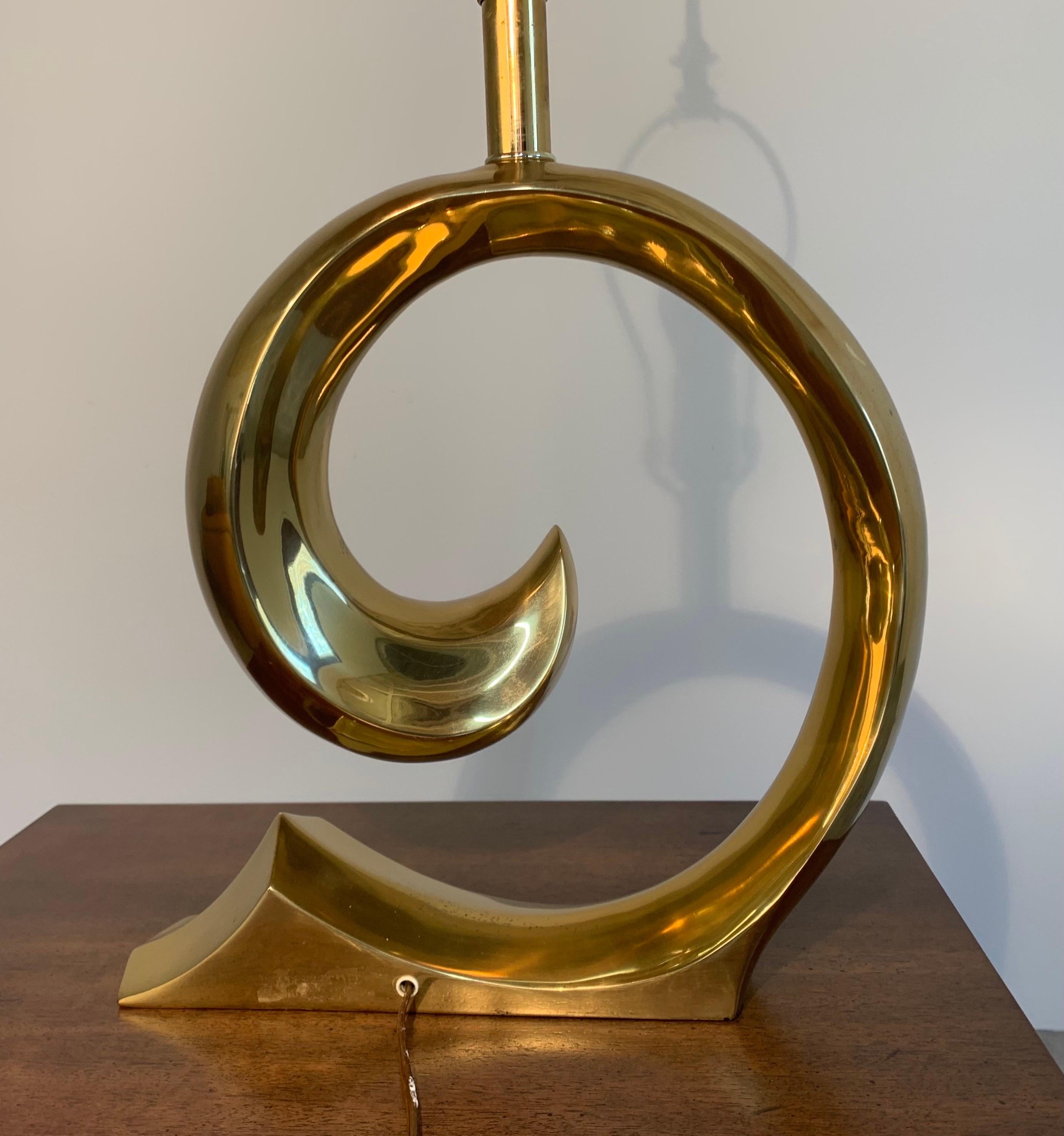 American Pierre Cardin Swoosh Table Lamp