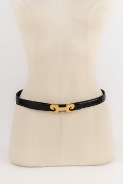 Pierre Cardin Thin Black Snake Belt