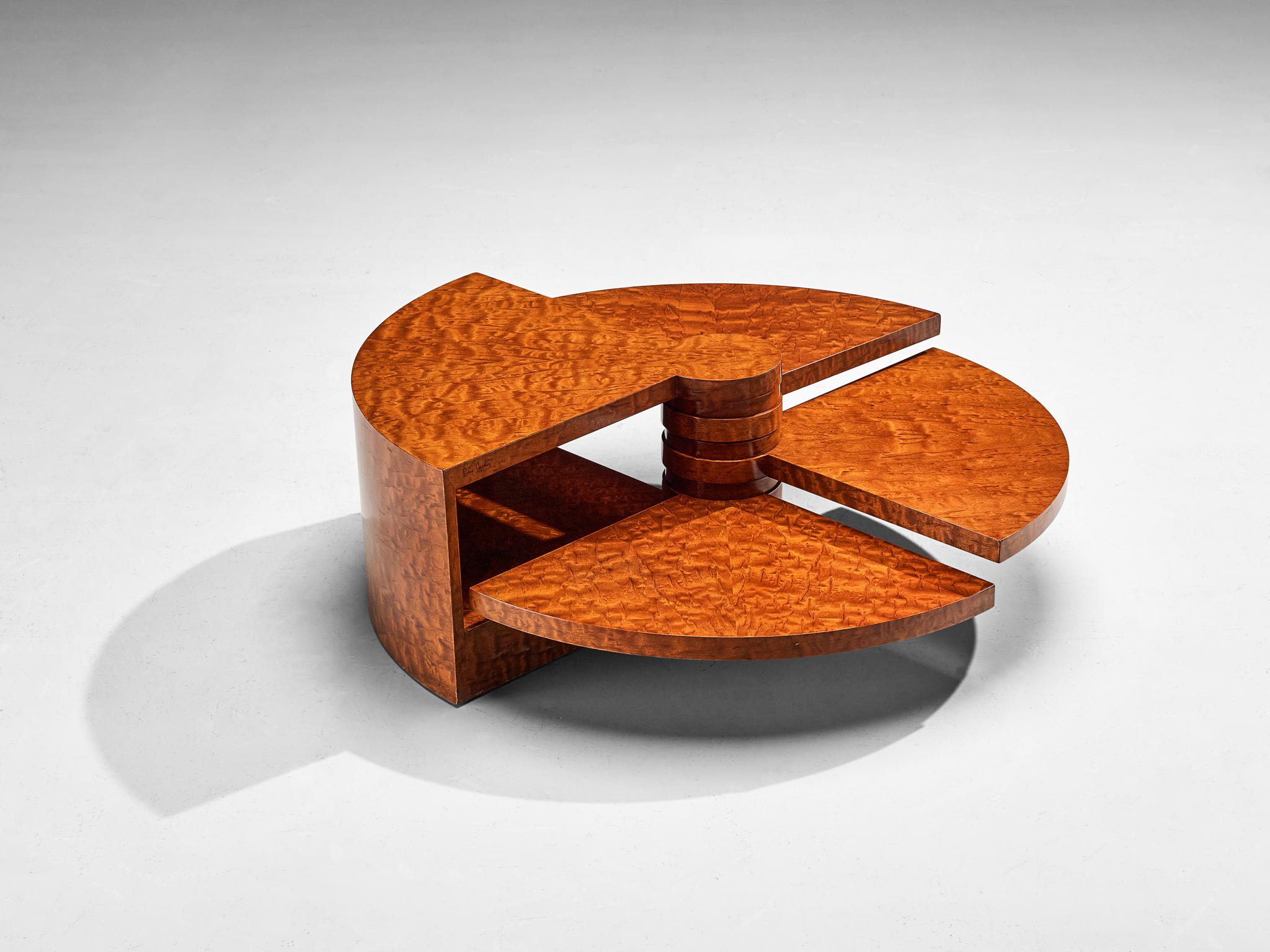 Late 20th Century Pierre Cardin Transformative 'Éventail' Coffee Table in Mahogany  For Sale