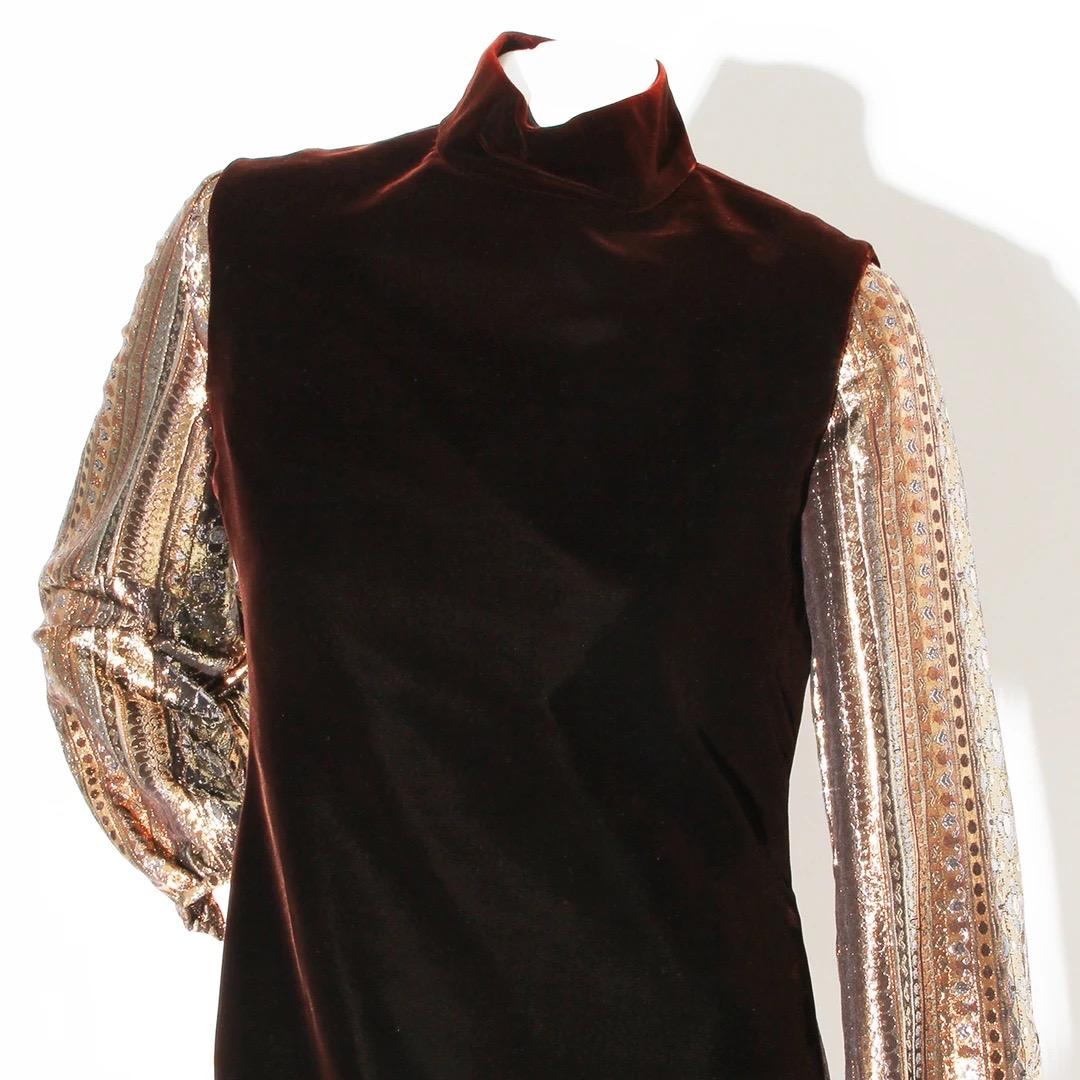 Vestido túnica Pierre Cardin (años 60) Negro en venta