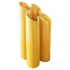 Pierre Cardin Vaso Giallo Quadrifoglio 1970