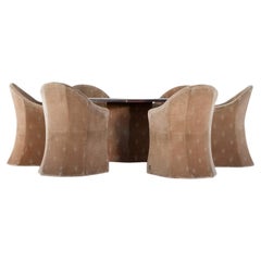 Pierre Cardin Velvet Shell Esstisch und Stühle