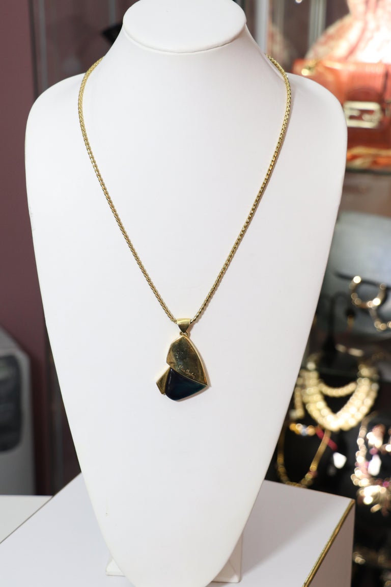 Collier Vintage Moderniste Années 70 - Style Pierre Cardin - Ras De Cou Argenté