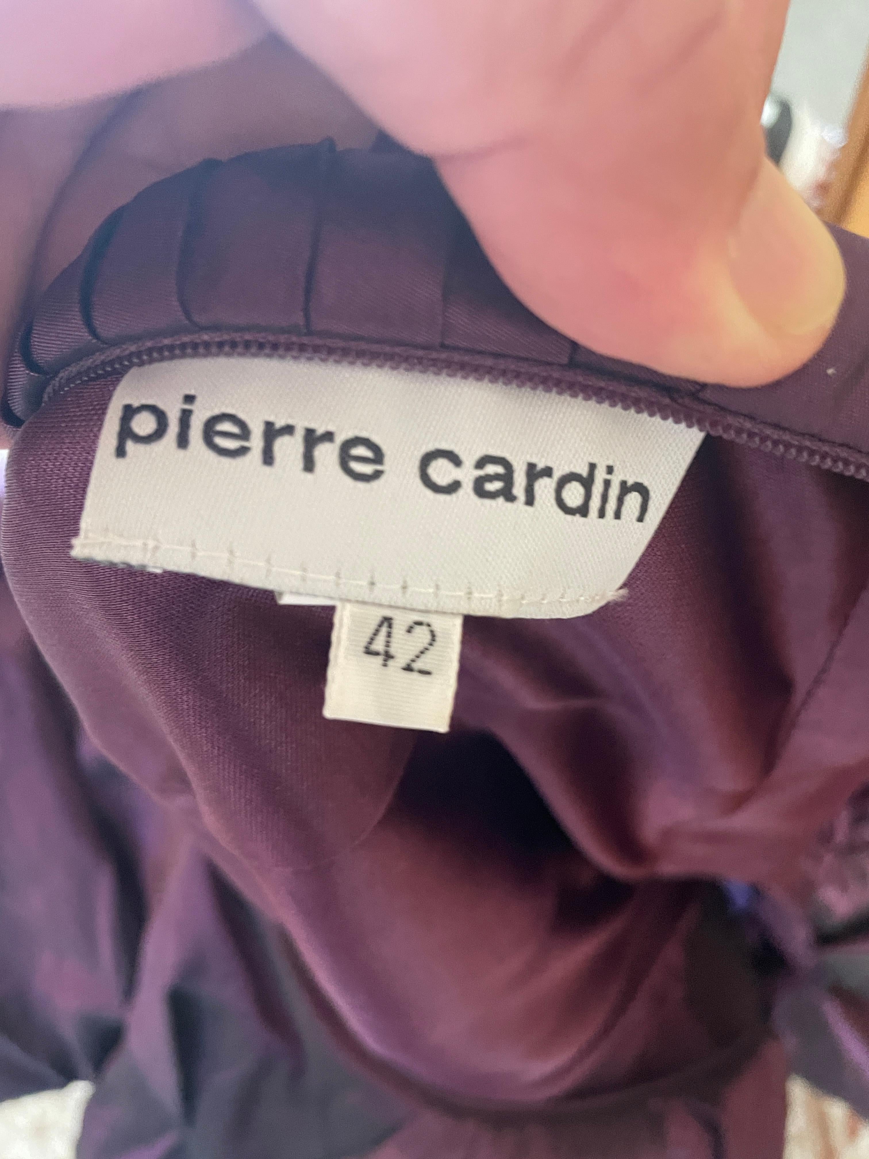 Pierre Cardin Vintage 80's One Shoulder Pouf Dress with Detachable Train 6
