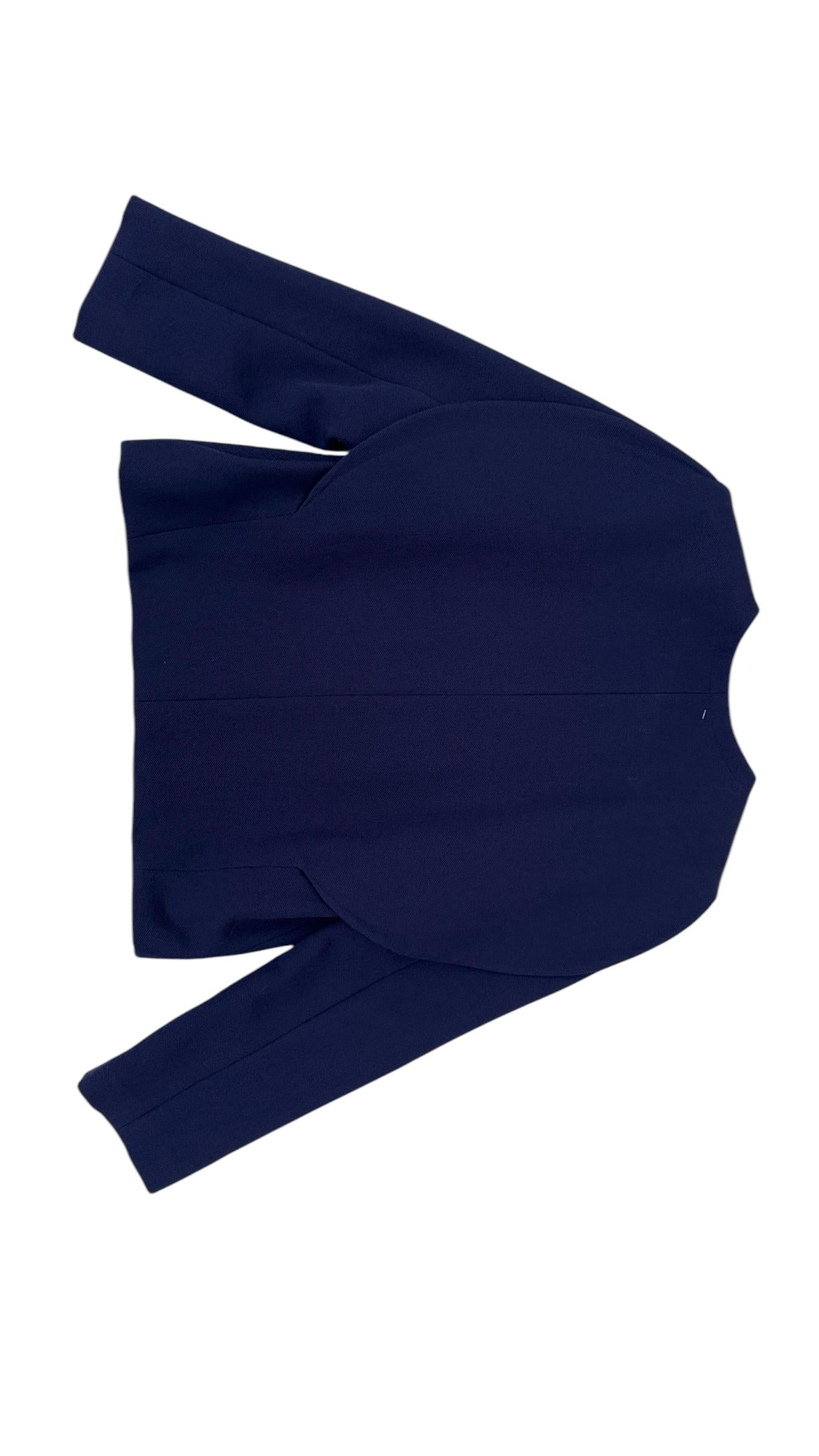 Pierre Cardin Vintage Blue Cotton Blazer For Sale 9
