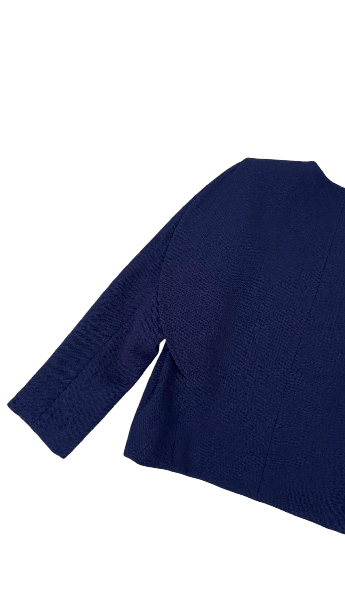 Pierre Cardin Vintage Blue Cotton Blazer For Sale 10