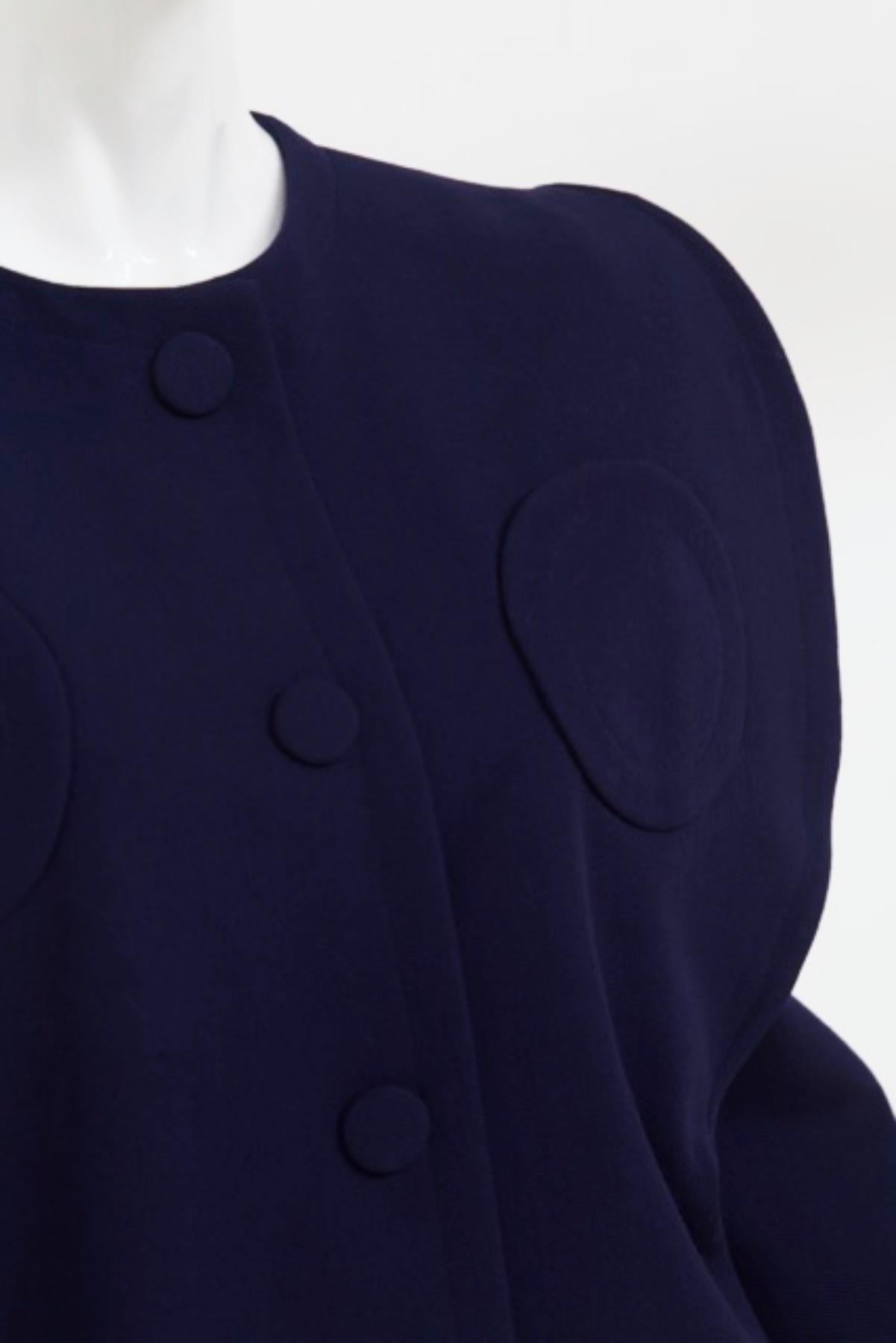 Blauer Vintage-Blazer aus Baumwolle von Pierre Cardin im Angebot 2