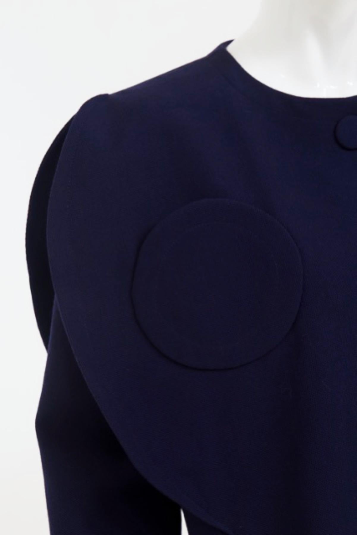 Blauer Vintage-Blazer aus Baumwolle von Pierre Cardin im Angebot 3