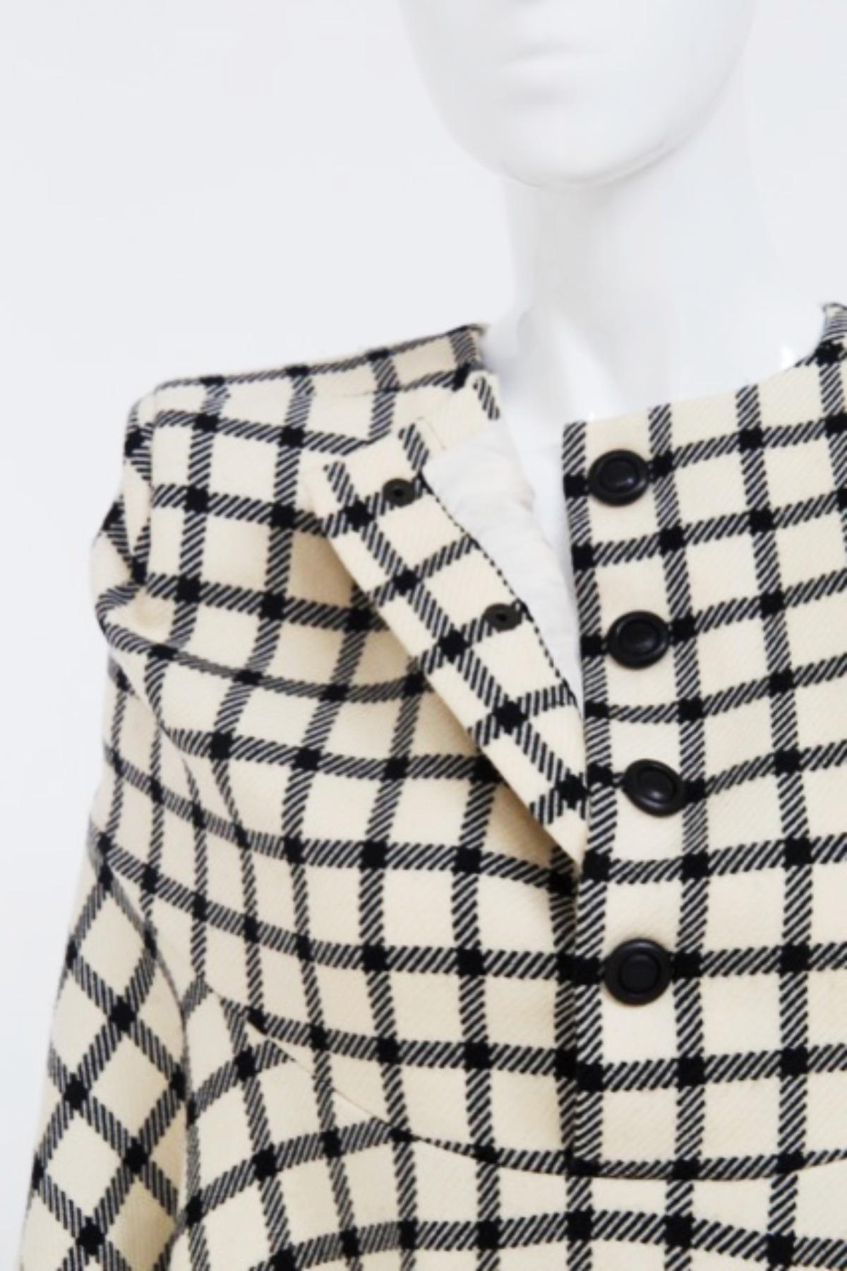 Pierre Cardin Vintage Check Wool Suit For Sale 9