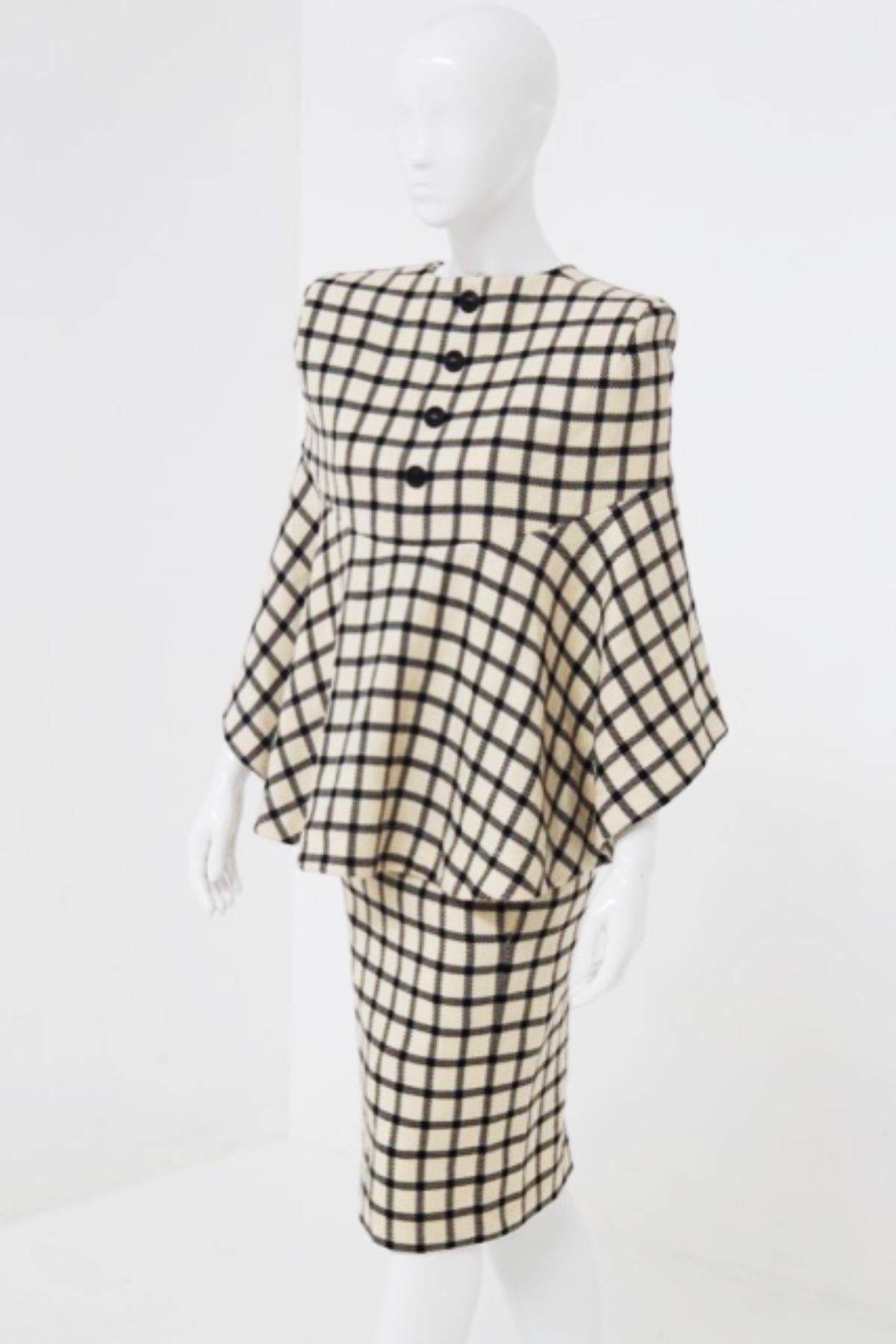 Pierre Cardin Vintage Karierter Anzug aus Wolle im Angebot 10