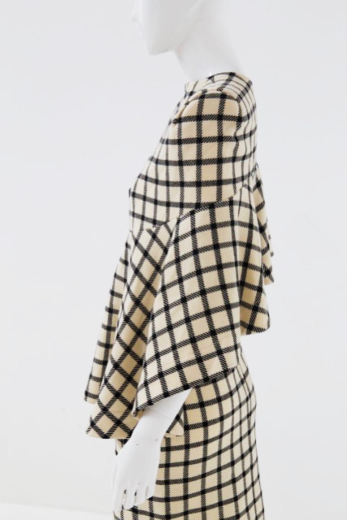 Pierre Cardin - Costume en laine à carreaux vintage en vente 12