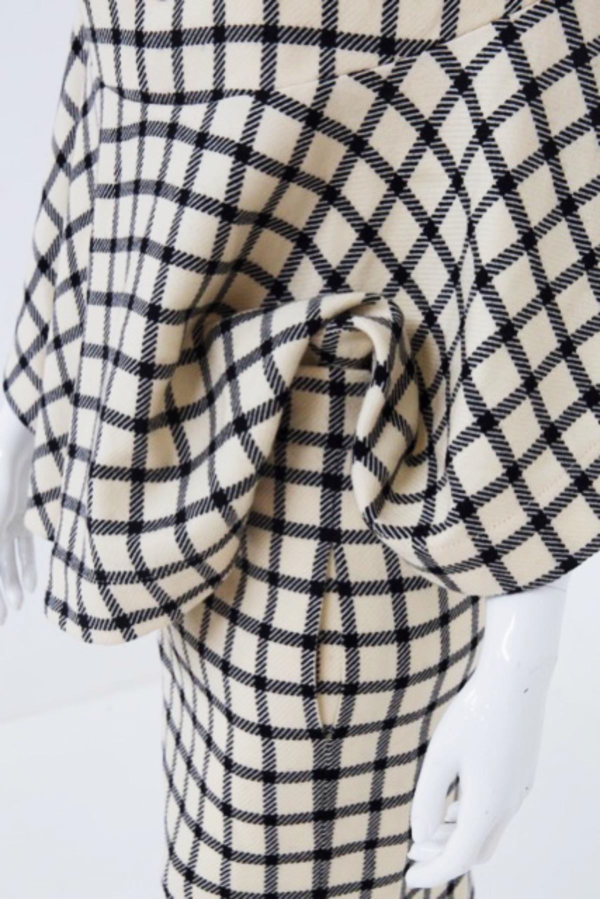 Pierre Cardin - Costume en laine à carreaux vintage en vente 1