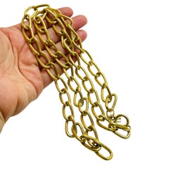 PIERRE CARDIN vintage gold chain designer runway necklace