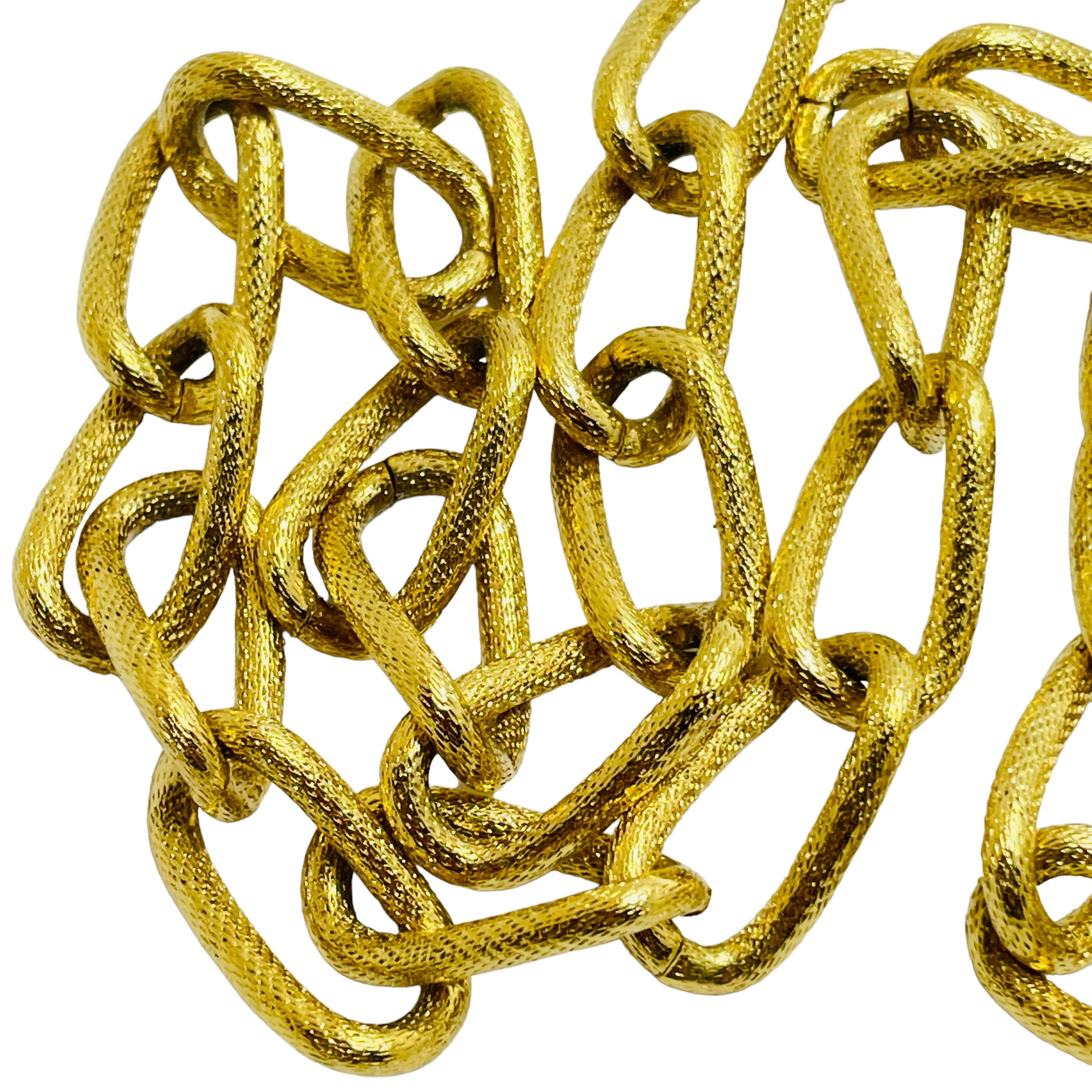 PIERRE CARDIN collana vintage con catena d'oro da passerella In condizioni buone in vendita a Palos Hills, IL