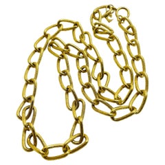 PIERRE CARDIN vintage gold chain designer runway necklace