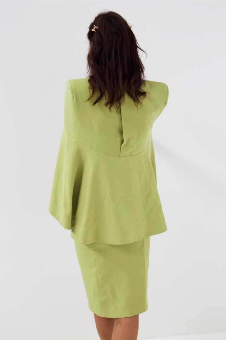 Pierre Cardin Vintage Green Linen Suit For Sale 7
