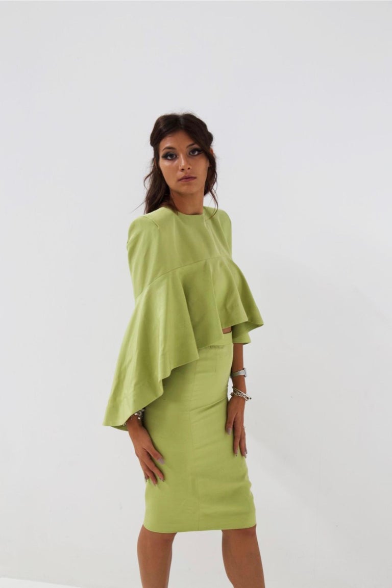 Pierre Cardin Vintage Green Linen Suit For Sale 11